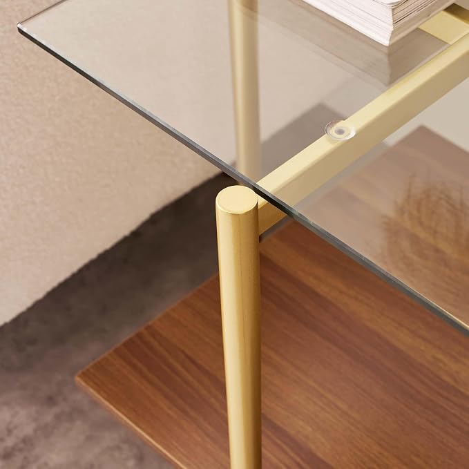 LumFurn Glass End Table, Mid-Century Modern Design Sofa Table, - Image 6