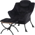 Tiita Lazy Chair with Ottoman, Comfy Leisure Sofa Armchair with Ottoman by TiitaHome