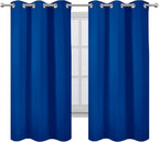 Royal Blue Thermal Blackout Curtains/42 x 72 Inch/Set of 2 Panels Room - Image 2