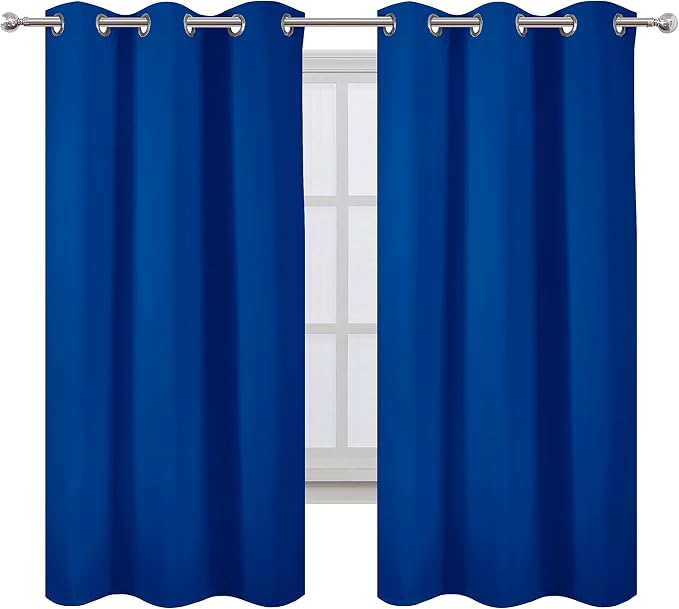Royal Blue Thermal Blackout Curtains/42 x 72 Inch/Set of 2 Panels Room - Image 2