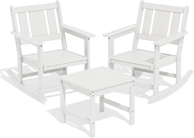 SERWALL Outdoor Rocking Chairs Set of 2 - Image 3