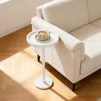 smusei Small Drink Table with Marble Base Round Side Table - Image 3