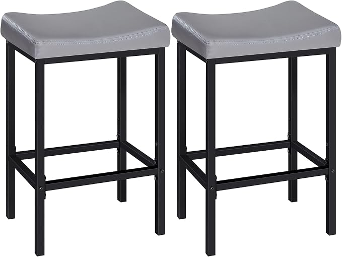 HOOBRO Bar Stools Set of 2, 24.8 Inches Bar Chairs, Counter Height Stools by HOOBRO