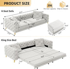 97.7" Convertible Queen Sleeper Sofa - Image 2