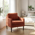 2PCS Mid Century Modern Accent Chair, Chenille Fabric Armchair - Image 3