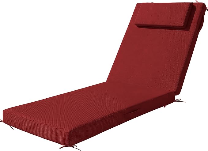 Outdoor Chaise Lounge Cushions, 71x21 Inch Olefin Water & Fade Resistant Pool by Unknown