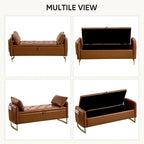 48" End of Bed Bench, Modern Storage Benches - Image 8