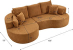 106'' Sectional Curved Sofa Sponge Couch - Image 2