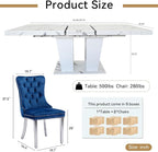 Henf 63"-79" Extendable Dining Room Table and Chairs Set - Image 4