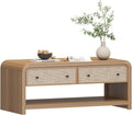 Oak&Sparrow 48'' Boho Coffee Table, Thickened Arc-Shaped Coffee Table by OakSparrow