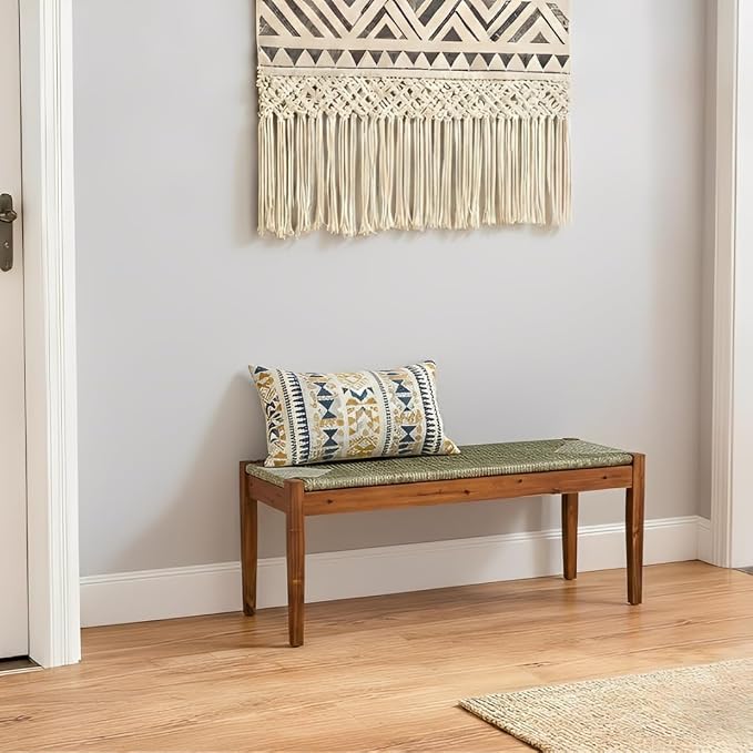 Solid Wood Acacia Indoor Bench - Image 5