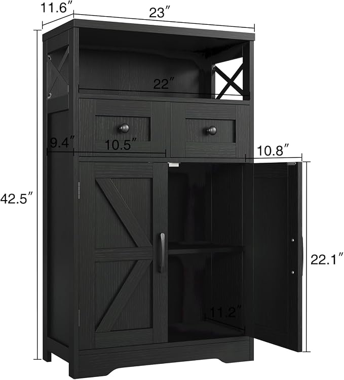 Befrases Set of 2 Black Storage Cabinet - Image 3