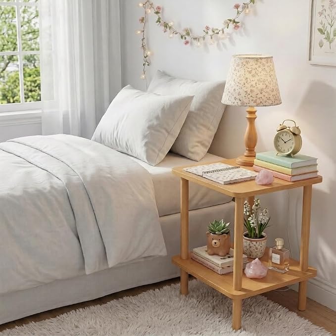 FORAOFUR End Table with Charging Station, Small Tables - Image 8