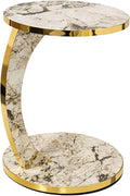 Luxury C Shaped Golden Effect Side Table by Furpinea-HandmadewithLove