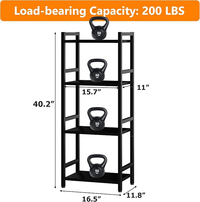 Book Shelf, 4 Tier Bookcase - Image 2
