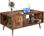 ZenStyle Mid Century Modern Coffee Table, Wooden Retro Coffee Table - Image 9
