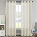 H.VERSAILTEX Linen Curtains Flax Linen Blended Curtain Panels by HVERSAILTEX