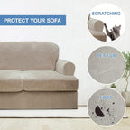 CUCRAF Cushion Sofa Cover 3 Piece Slipcovers, Soft Thick Velvet Couch Cover - Image 4