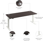 Bush Business Furniture 72-inch Electric Height Adjustable Standing Desk - Image 7