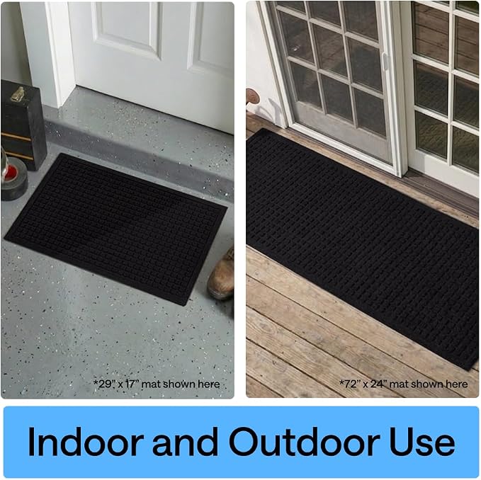 GORILLA GRIP® Ultra Absorbent Front Door Mat Outside Entrance 72x24, Traps Dirt - Image 9
