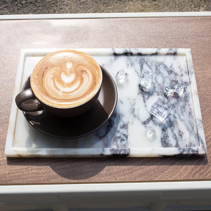 Real Luxurious Natural Marble Vanity Tray Genuine Marble/Stone Storage Tray - Image 6