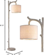 OYEARS Rustic Farmhouse Tree Trunk Floor Lamp Classic Country Wood Grain Resin - Image 10