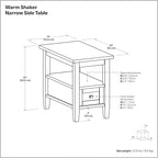 SIMPLIHOME Warm Shaker End Table - Image 3