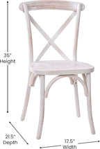 EMMA + OLIVER 2-Pack Wooden X-Back Dining Chair - Image 3