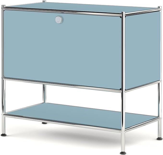 Metal Sidetable with Flap Door, 27.5" Height by SIMPLINK