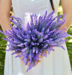 CATTREE Artificial Lavender Flowers, Fake Plastic Flocked Plants for Indoor Outdoor Home Office Arrangements Wedding Bridle Bouquet Decor Christmas DIY Ornaments Decorations Purple 4 Pack - Image 2