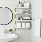 Fixwal White Shelves, Wood Wall Floating Mounted Shelves - Image 6