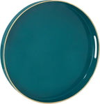 MAONAME 13" Round Tray, Teal Serving Trays by MAONAME