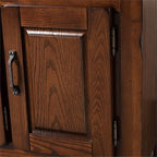Leick Home 89360 Rustic Oak TV Stand - Image 7