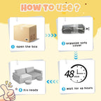 12 Pcs Modular Kids Play Sofa Convertible Foam Floor Mat and Play Fortress - Image 8