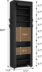 ROJASOP Shoe Rack with Covers 10 Tier Large Shoe Organizer Tall Shoe Closet - Image 3