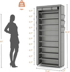 VTRIN Vertical Narrow Shoe Rack Organizer Tall Shoe Rack - Image 3