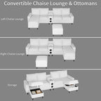 Sectional Couches for Living Room, 4 Seat Sectional Sofa - Image 5