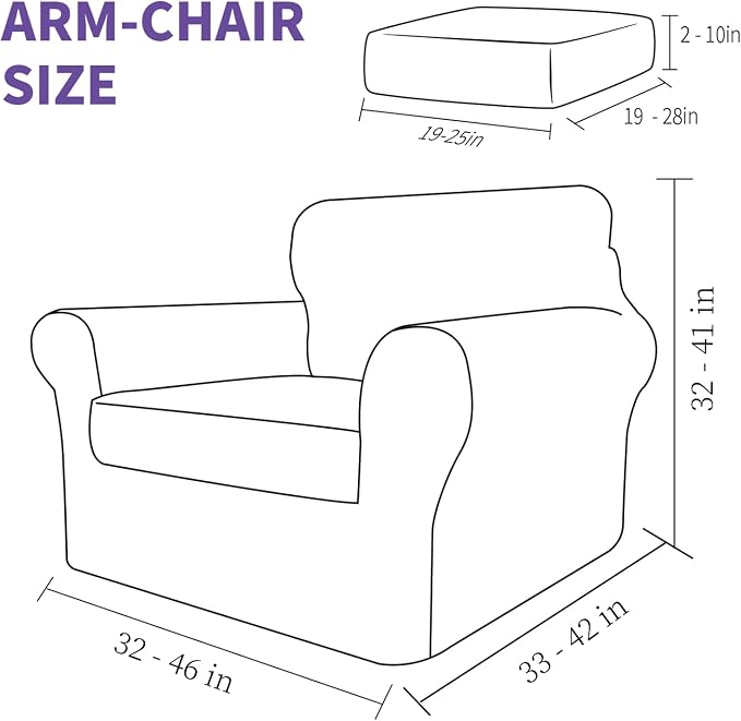 ZNSAYOTX 2 Piece Chair Covers for Living Room - Image 6