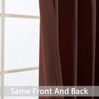 Yakamok Chocolate Brown Room Darkening Curtains 84 inch Sliding Door Drapes | 1 - Image 5