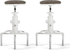 Topower Antique Vintage Industrial Barstool PU Leather Water Pipe Fire Hydrant - Image 9