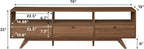 Walker Edison Kimi Mid Century Modern Minimalist Drop-Down Door Stand - Image 4