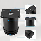 Set of 4 Stainless Steel Furniture Legs 2.4 Inch, Adjustable Round Cabinet Legs - Image 4
