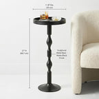 Small Round Drink Table, Pedestal Tables, Small Round Side Table - Image 2
