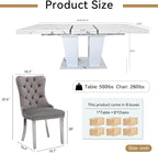 Henf 63"-79" Extendable Dining Room Table and Chairs Set - Image 4