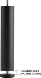 Bed Support Legs Replacement Black 8 Inch Metal Cylinder Legs - Image 3