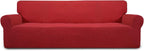 Easy-Going Stretch 4 Seater Oversized Sofa Couch Cover Christmas Red | 1-Piece by Easy-Going