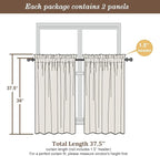 Chyhomenyc Mustard Yellow Short Sheer Curtains 36 inch Length, Light Filtering - Image 4