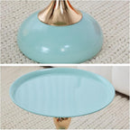 2-Pack Light Green Sleek Hourglass Side Table - Image 5