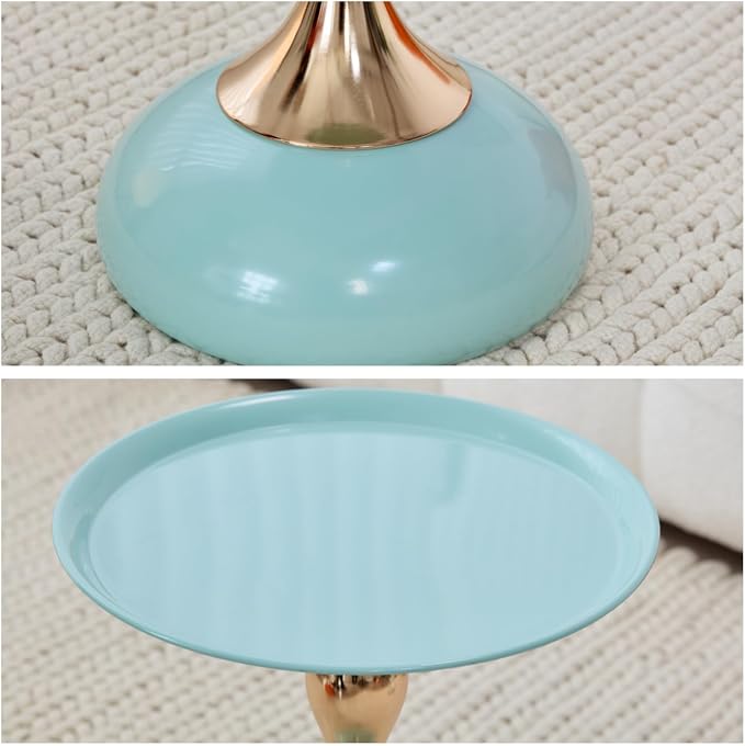 2-Pack Light Green Sleek Hourglass Side Table - Image 5