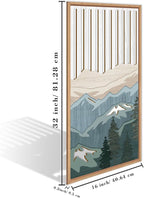 IARTTOP Large Mountain Wood Wall Art Framed Decor Set Of 3, Modern Mountain - Image 7